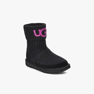 Ugg Knit Klassiska Stövlar Barn Svarta (837092VHK)